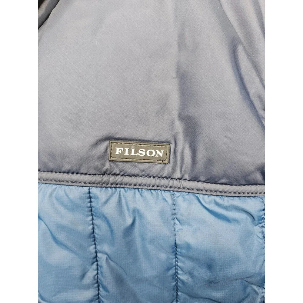 C.C. FILSON Blue Wing Captain Vest Ultralight Puffer Mens Size 3XL Blue Black